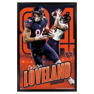 Colston Loveland Chicago Bears 23" x 34" Framed Poster
