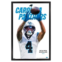 Tetairoa McMillan Carolina Panthers 23" x 34" Framed Poster