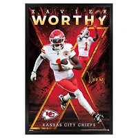 Xavier Worthy Kansas City Chiefs 23" x 34" Framed Poster
