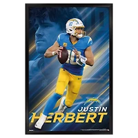 Justin Herbert Los Angeles Chargers 23" x 34" Framed Poster