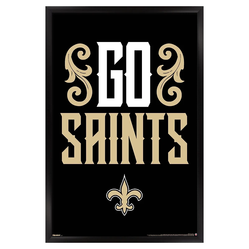 New Orleans Saints 23" x 34" Framed Team Poster