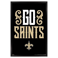 New Orleans Saints 23" x 34" Framed Team Poster