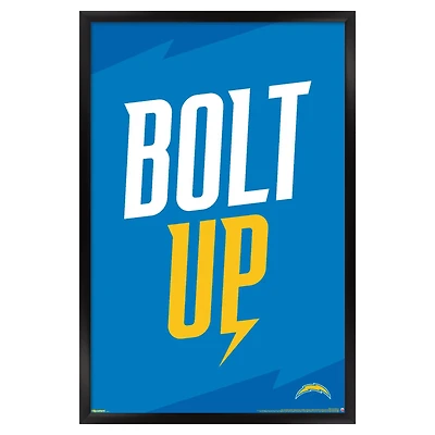 Los Angeles Chargers 23" x 34" Framed Team Poster