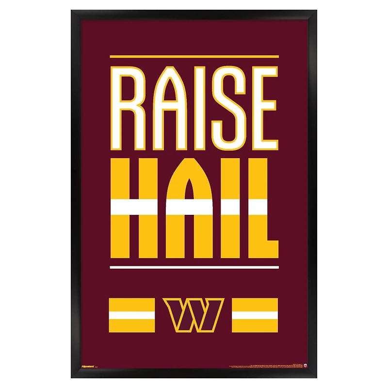 Washington Commanders 23" x 34" Framed Team Poster