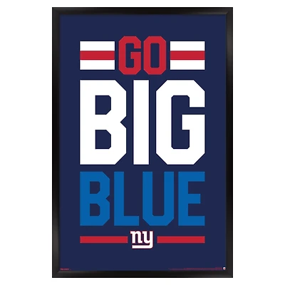 New York Giants 23" x 34" Framed Team Poster