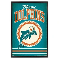Miami Dolphins 23" x 34" Framed Team Poster