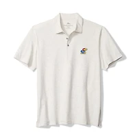 Men's Tommy Bahama White Kansas Jayhawks Palm Dunes IslandZone Polo