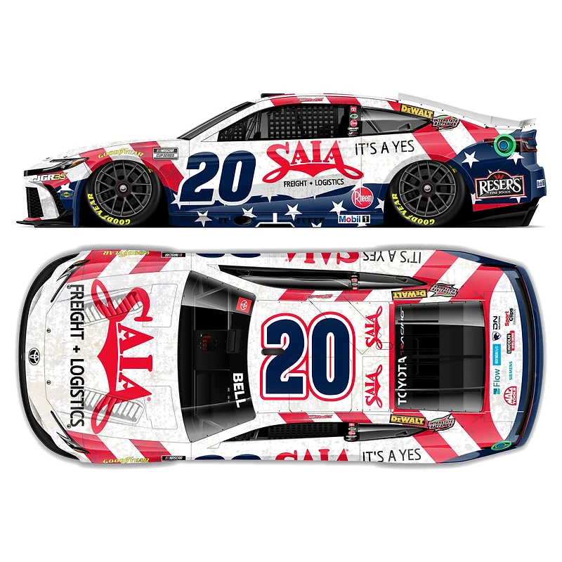 Action Racing Christopher Bell 2026 #20 Saia Freight + Logistics Patriotic 1:24 Regular Paint Die-Cast Toyota Camry XSE