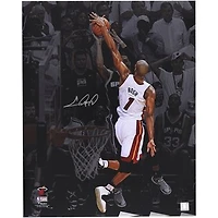 Chris Bosh Miami Heat Autographed 16" x 20" 2013 NBA Finals Game 6 Block vs. San Antonio Spurs Photograph