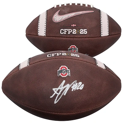 Arvell Reese Ohio State Buckeyes Autographed Nike 2024-2025 College Football Playoff Game Football