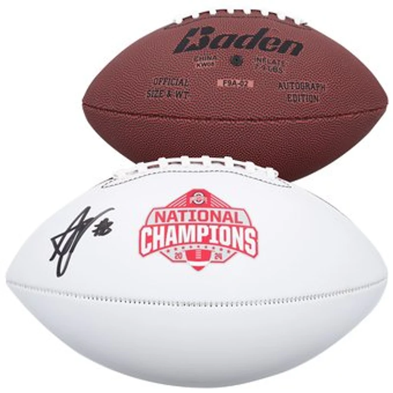 Arvell Reese Ohio State Buckeyes Autographed Baden White Panel Football