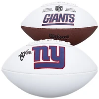 Arvell Reese New York Giants Autographed Wilson White Panel Football