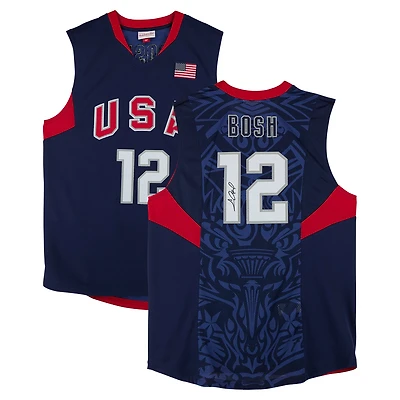 Chris Bosh USA Basketball Autographed Navy Mitchell & Ness 2008 Authentic Jersey