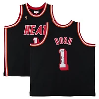 Chris Bosh Miami Heat Autographed Black Mitchell & Ness 2013 Authentic Jersey with "2X NBA Champ, Heat Culture!" Inscription