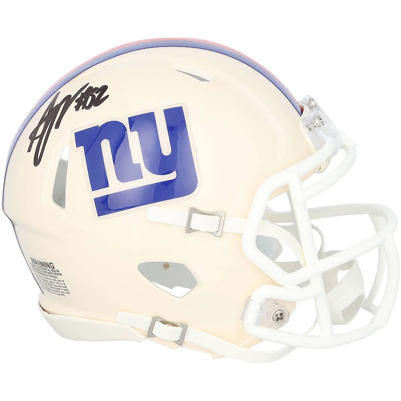 Arvell Reese New York Giants Autographed Riddell Retro Speed Mini Helmet