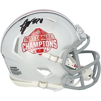Arvell Reese Ohio State Buckeyes Autographed Riddell 2024 College Football Playoff Champions Speed Mini Helmet