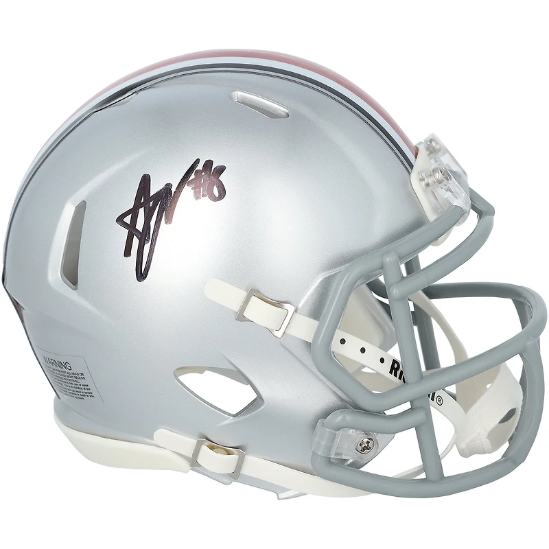 Arvell Reese Ohio State Buckeyes Autographed Riddell Speed Mini Helmet
