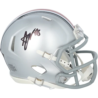 Arvell Reese Ohio State Buckeyes Autographed Riddell Speed Mini Helmet