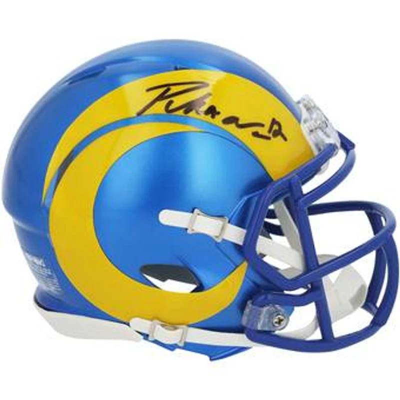 Puka Nacua Los Angeles Rams Autographed Riddell Speed Mini Helmet