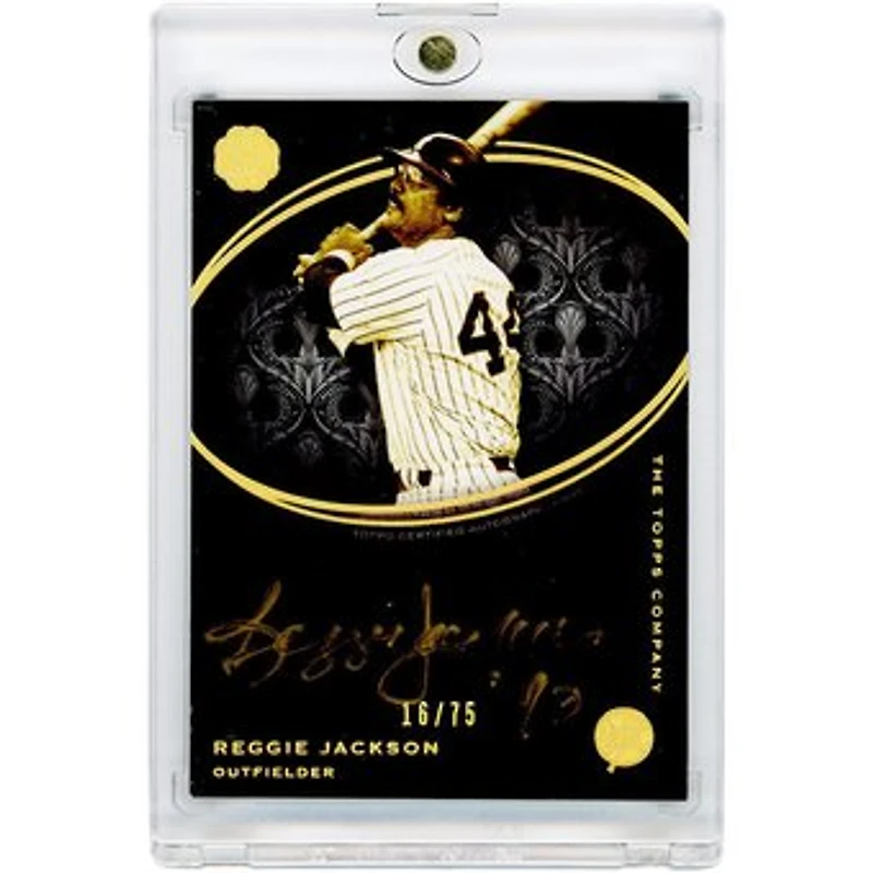 Reggie Jackson New York Yankees Autographed 2016 Topps The Mint Gold Ink #GEA-RJA #16/75 Card