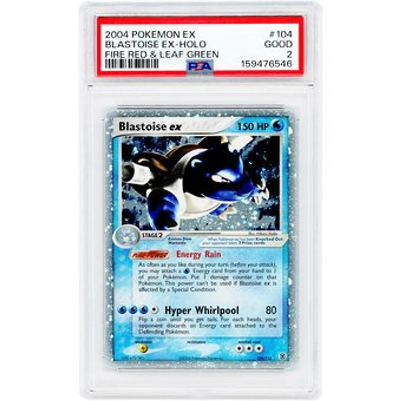 Blastoise EX 2004 Pokemon EX Fire Red & Leaf Green Holo Rare #104 PSA Authenticated 2 Card