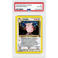 Clefable 1999 Pokemon Jungle Holo Rare #1 PSA Authenticated 6 Card