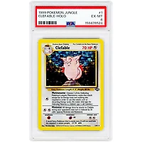 Clefable 1999 Pokemon Jungle Holo Rare #1 PSA Authenticated 6 Card