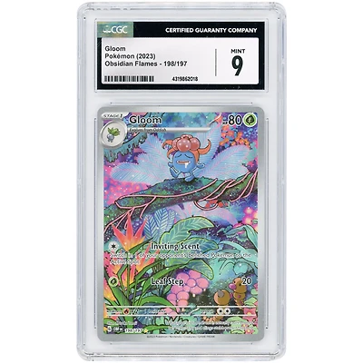 Gloom 2023 Pokemon Obsidian Flames Illustration Rare #198 CGC Authenticated 9 Card