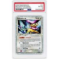 Delcatty EX 2006 Pokemon EX Crystal Guardians Holo Rare #91 PSA Authenticated 4 Card