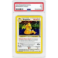 Dragonite 1999 Pokemon Fossil Holo Rare #4 PSA Authenticated Card