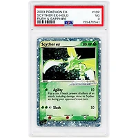 Scyther EX 2003 Pokemon EX Ruby & Sapphire Holo Rare #102 PSA Authenticated 3 Card