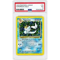 Vaporeon 1999 Pokemon Jungle Holo Rare #12 PSA Authenticated 5 Card
