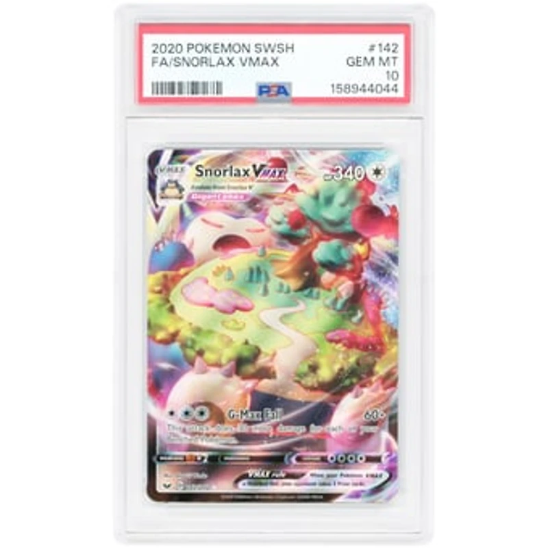 Snorlax VMAX 2020 Pokemon Sword & Shield Base Set Ultra Rare #142 PSA Authenticated 10 Card