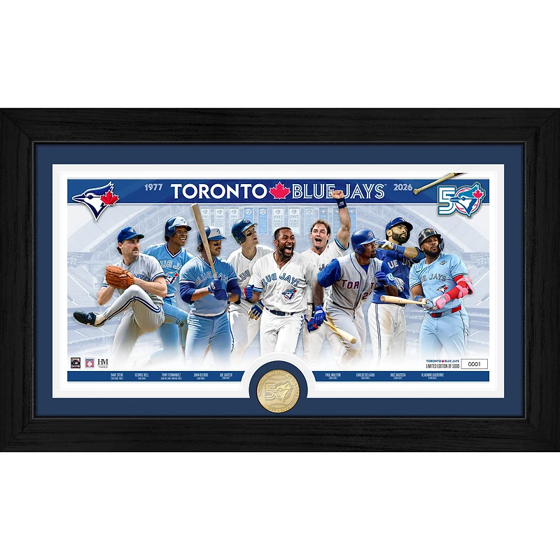 Highland Mint Toronto Blue Jays 50th Season Alumni Bronze Coin Photo Mint