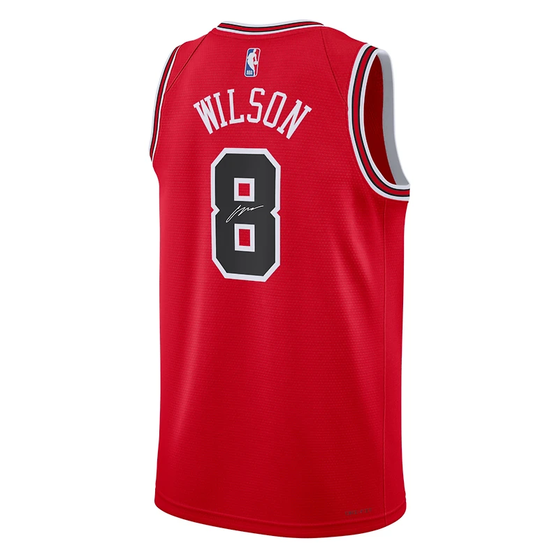 Caleb Wilson Chicago Bulls Autographed Red Nike Icon Edition Swingman Jersey