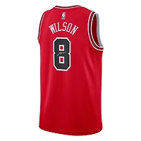 Caleb Wilson Chicago Bulls Autographed Red Nike Icon Edition Swingman Jersey