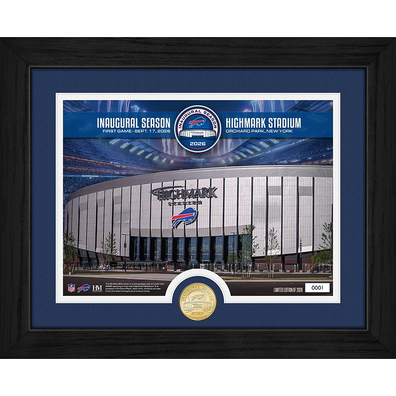 Highland Mint Buffalo Bills 2026 Limited Edition Highmark Stadium Inaugural Season Bronze Coin Photo Mint