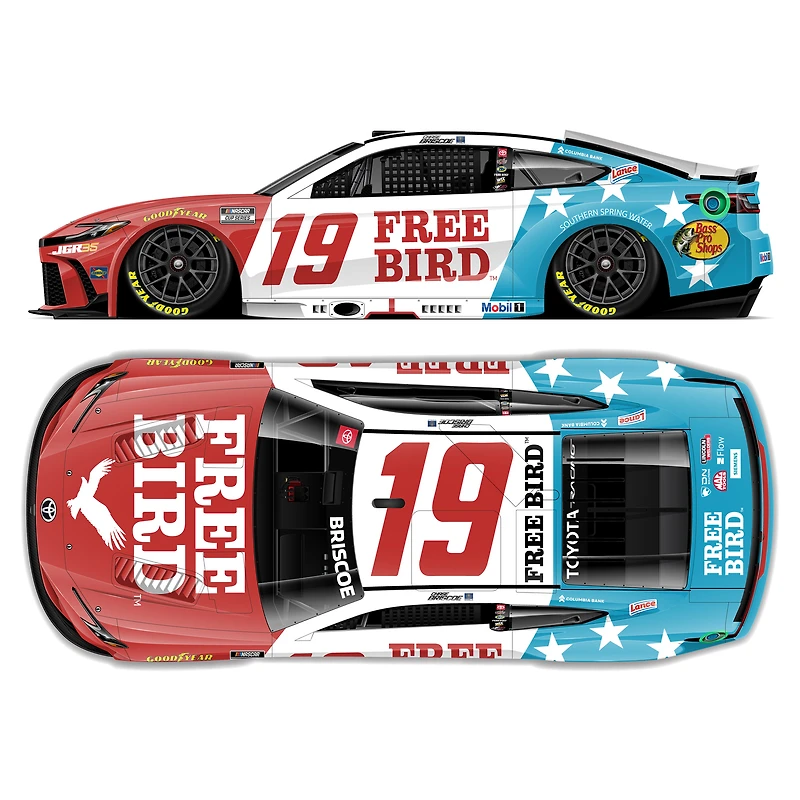 Action Racing Chase Briscoe 2026 #19 Free Bird Patriotic 1:24 Regular Paint Die-Cast Toyota Camry XSE