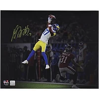 Davante Adams Los Angeles Rams Autographed 16" x 20" Leaping Catch Spotlight Photograph