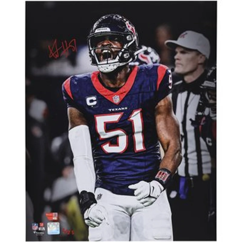 Will Anderson Jr. Houston Texans Autographed 16" x 20" Unleashed Spotlight Photograph with Black Signature