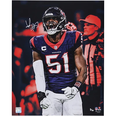 Will Anderson Jr. Houston Texans Autographed 16" x 20" Unleashed Team Colorway Spotlight Photograph with White Signature - Limited Edition of 10
