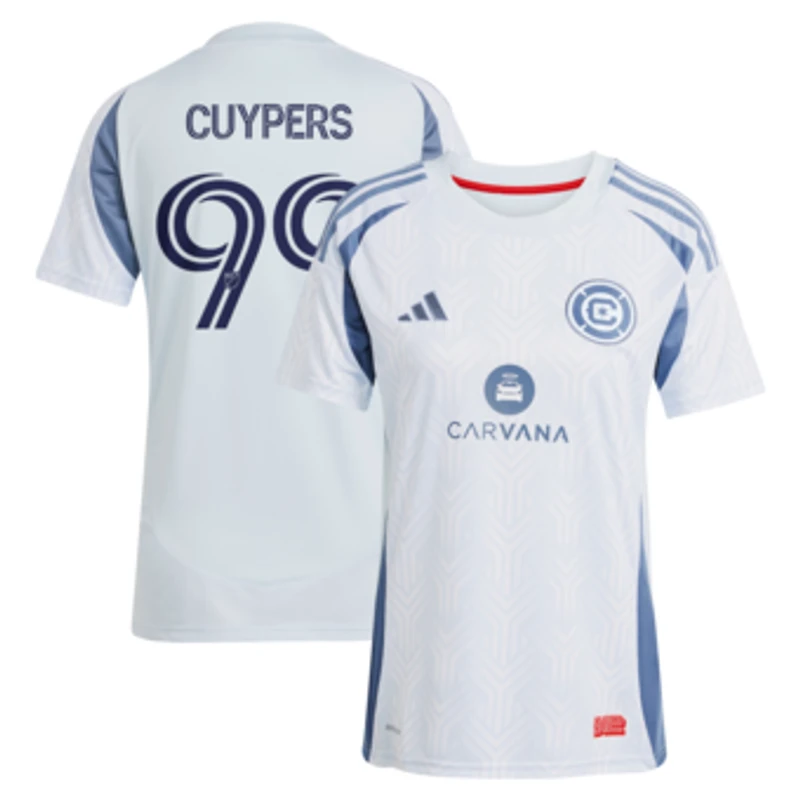 Women's adidas Hugo Cuypers Light Blue Chicago Fire 2025 The Municipal Kit Replica Jersey