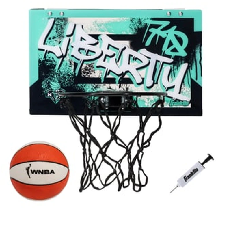 Franklin Sports New York Liberty Over-the-Door Basketball Hoop Set