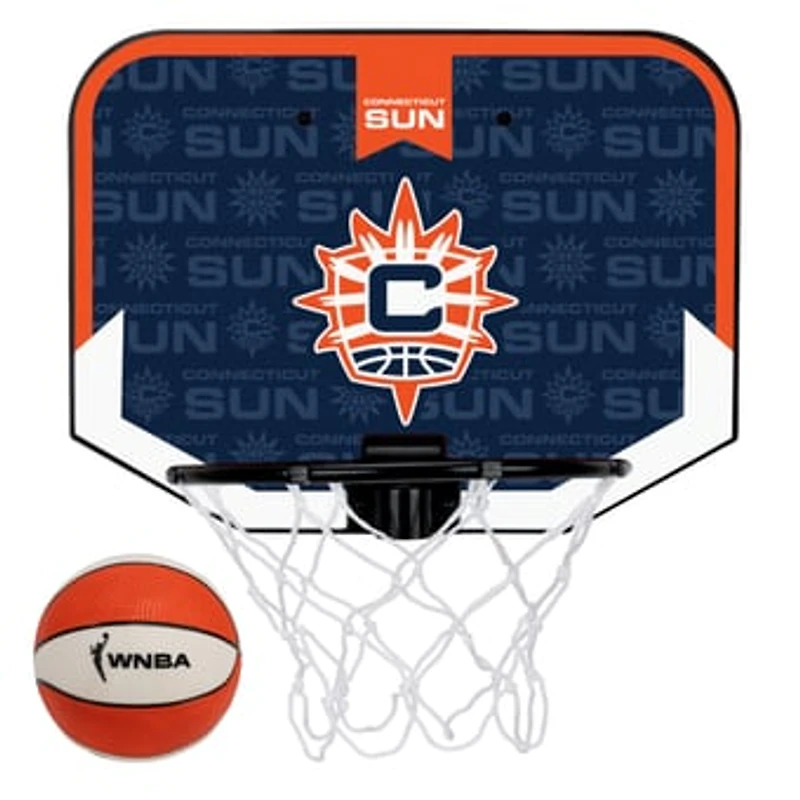 Franklin Sports Connecticut Sun Mini Over-the-Door Basketball Hoop Set