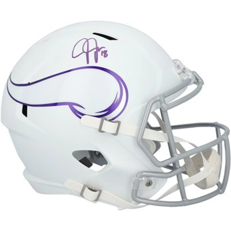 Justin Jefferson Minnesota Vikings Autographed Riddell 2024 Alternate Speed Replica Helmet
