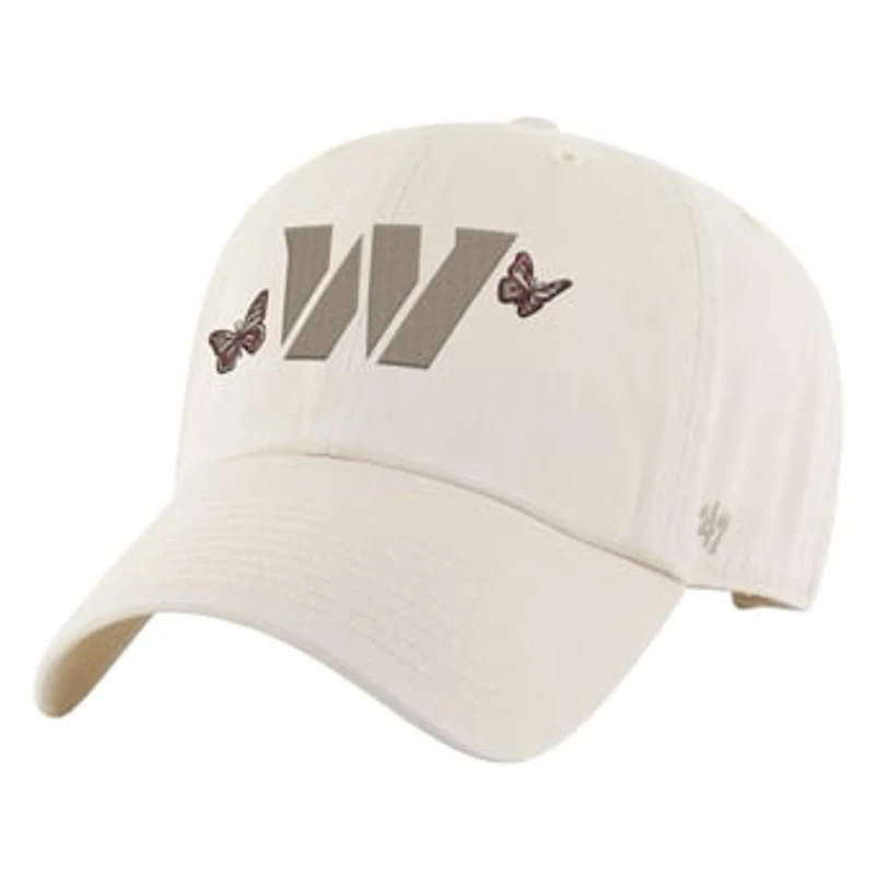 Women's '47 Natural Washington Commanders Icon Clean Up Adjustable Hat