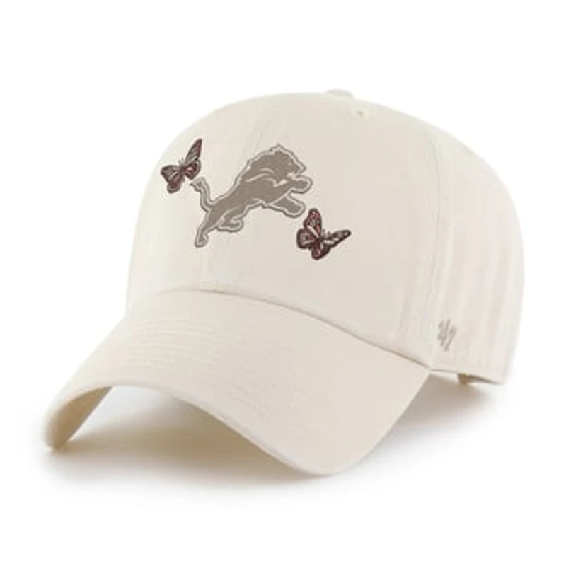 Women's '47 Natural Detroit Lions Icon Clean Up Adjustable Hat