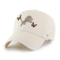 Women's '47 Natural Detroit Lions Icon Clean Up Adjustable Hat