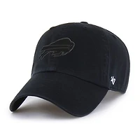Men's '47 Black Buffalo Bills Tonal Clean Up Adjustable Hat