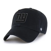Men's '47 Black New York Giants Tonal Clean Up Adjustable Hat